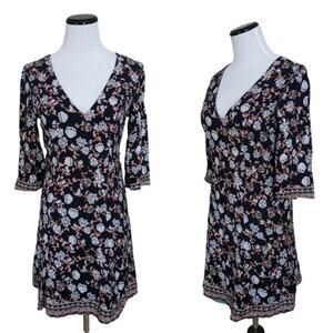 Altar'd State Blue Floral Mini Dress Small